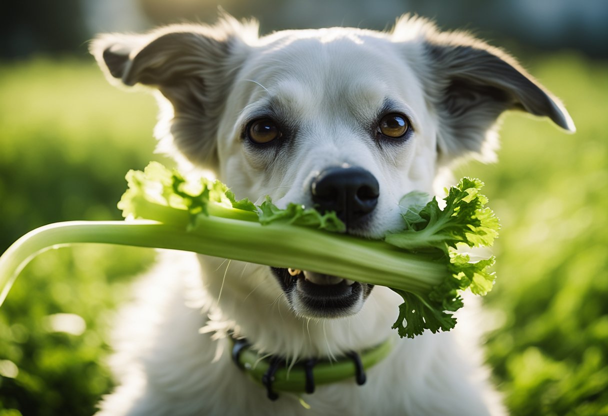 Dogs eating clearance vegetables