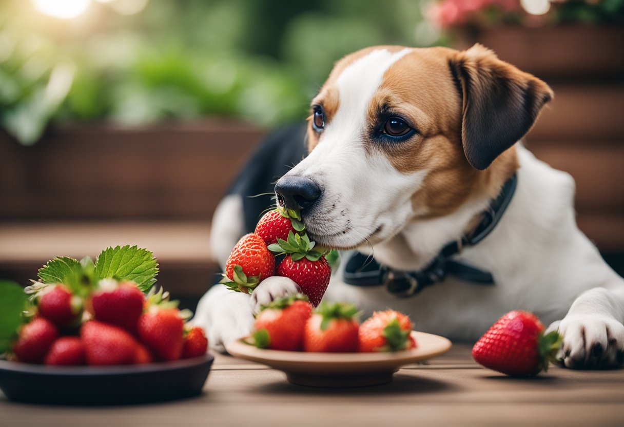 Dogs Eating Strawberries Causing Abdominal Pain photo