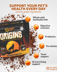 Origins 5-in-1 Dog Supplement, 3 Protein options, Powdered Food Topper for Active Dogs