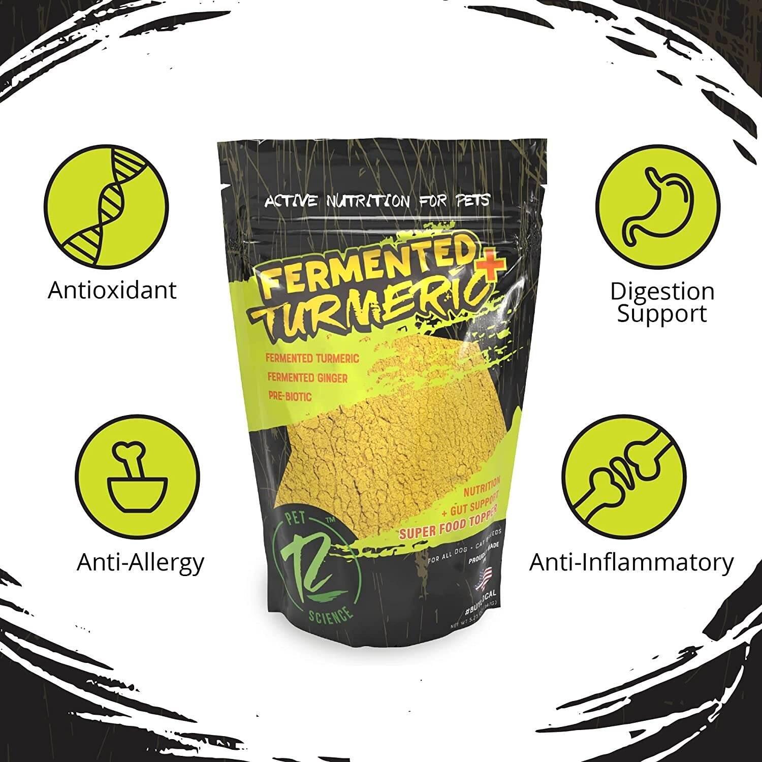Turmeric Plus for Dogs, Fermented Turmeric DogFood Topper Rogue Pet