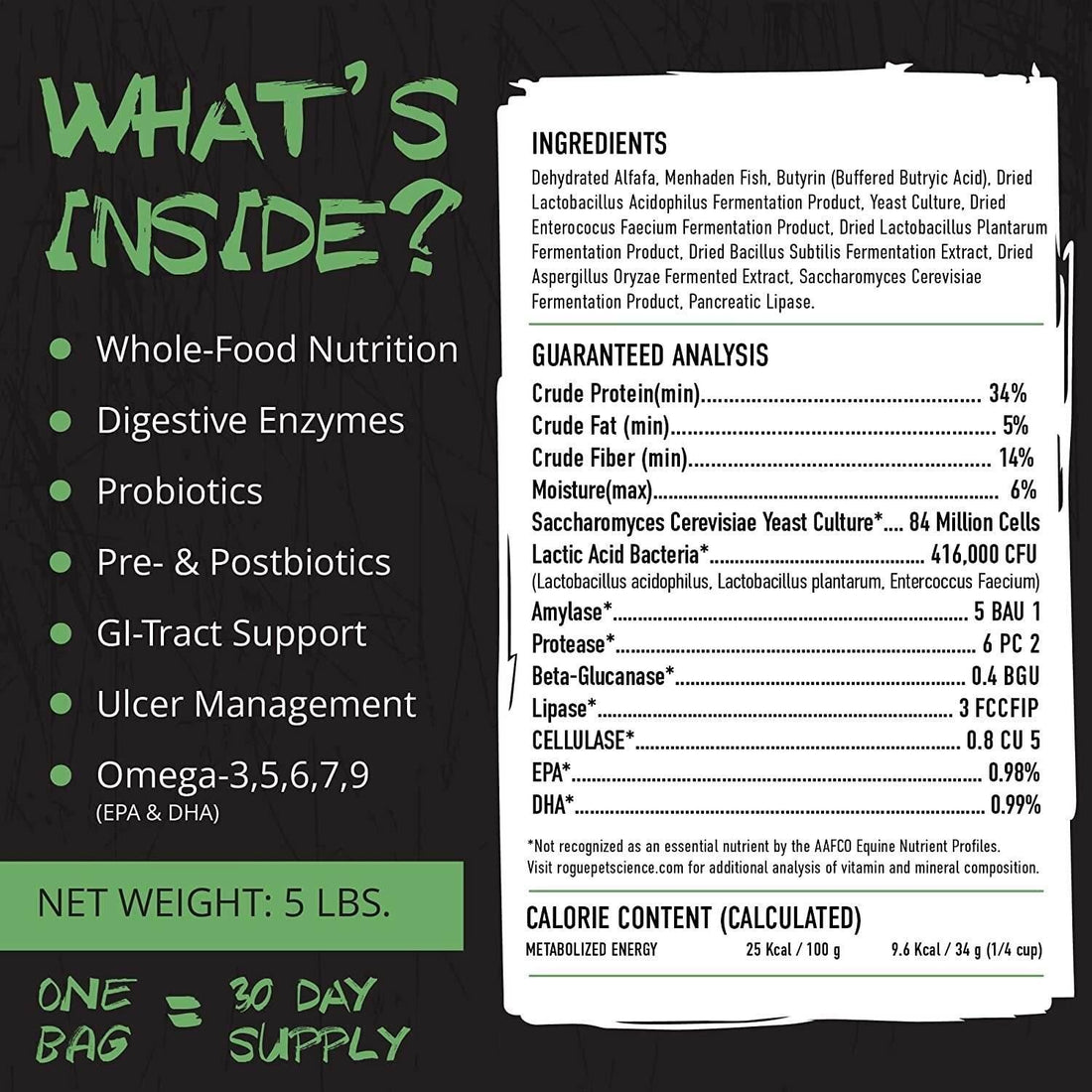 Equine Origins 5in1, Food Topper for Horses Rogue Pet Science