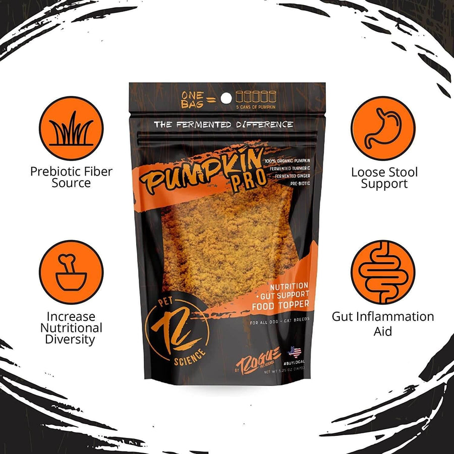 Pumpkin Pro for Dogs, Powdered Digestive-Support Food Topper - Rogue Pet Science