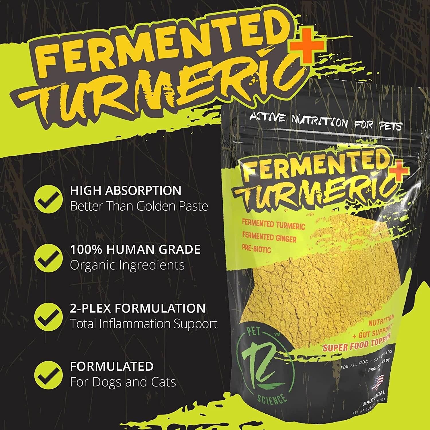 Turmeric Plus | Fermented Turmeric & Ginger Dog Food Topper for Joint ...